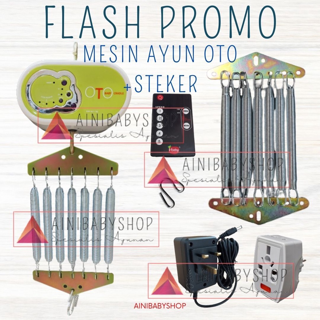 MESIN AYUNAN BAYI ELEKTRIK REMOTE/ AYUNAN OTOMATIS BAYI REMOTE MEREK OTO#ainibabyshop FLASH PROMO