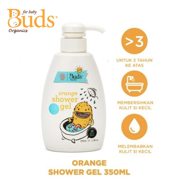 Buds Organics Shower Gel Sabun Mandi Anak 350 ml - Orange