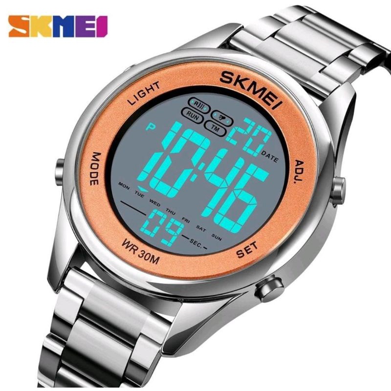 Jam Tangan SKMEI 1849 Jam Tangan Pria Wanita Digital Sport Watch Tali Stainless Steel