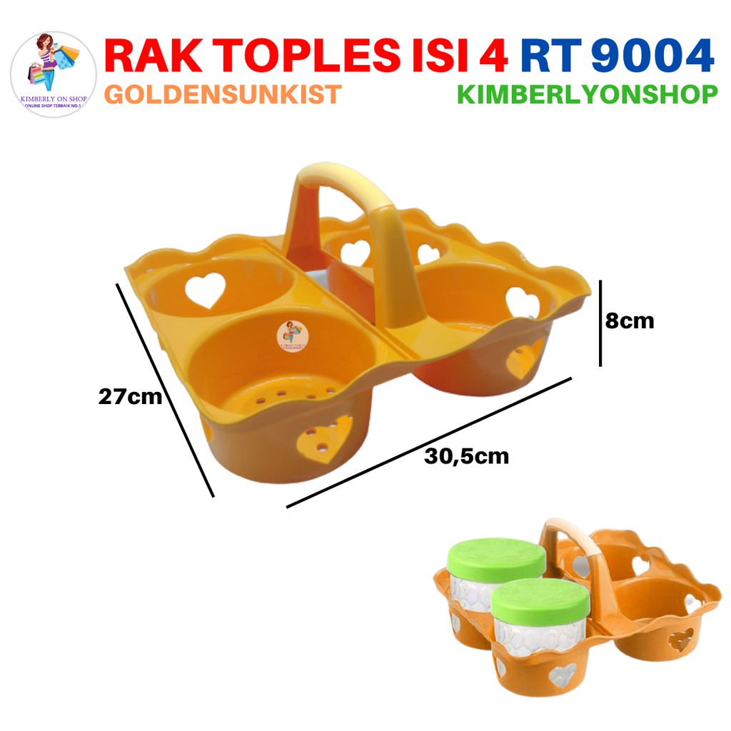 Kimberlyonshop Rak Toples Kue Isi 4 Golden Sunkist RT 9004