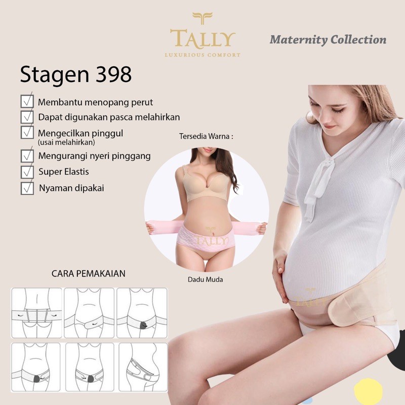 TALLY STAGEN / CORSET PENYANGGA PERUT IBU HAMIL 398 I FREE SIZE | MODEL PEREKAT