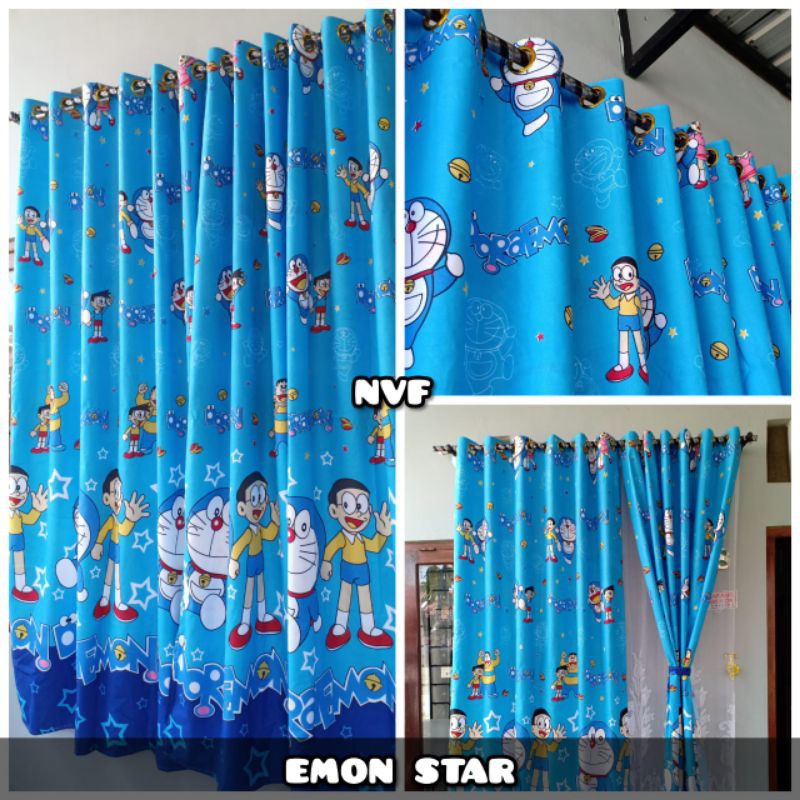 Korden/hordeng Murah Pintu Dan Jendela Motif Doraemon