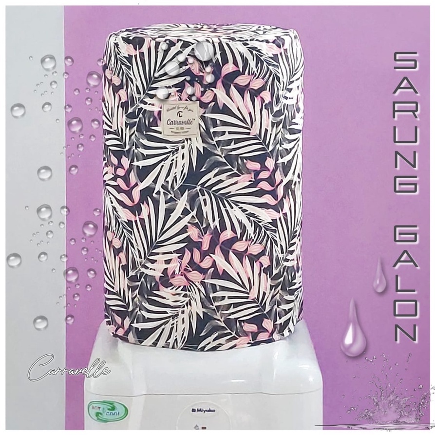 Penutup Cover Galon Sarung Galon Dispenser Motif Bahan Kanvas Bisa Custom Sablon Merk Logo Untuk Souvenir Gift Pernikahan