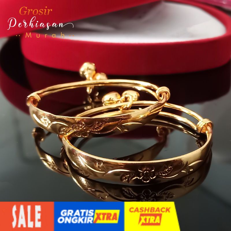 gelang bayi emas xuping anak baby perempuan terbaru