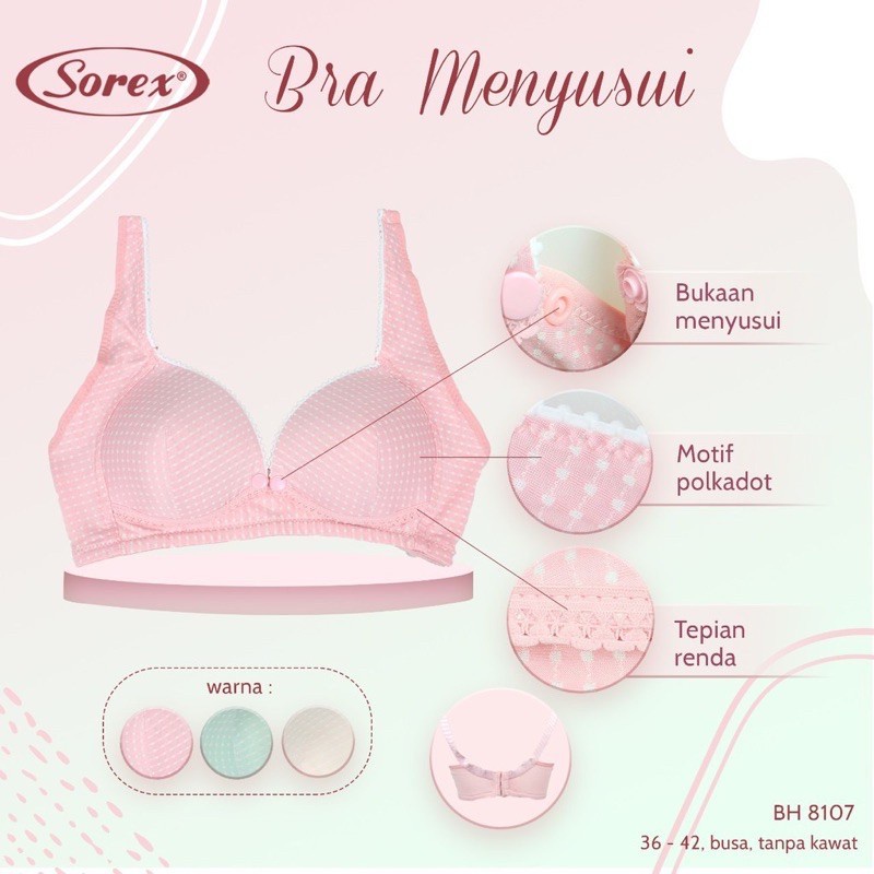 Sorex Bra BH Menyusui 8107 Busa Tanpa Kawat