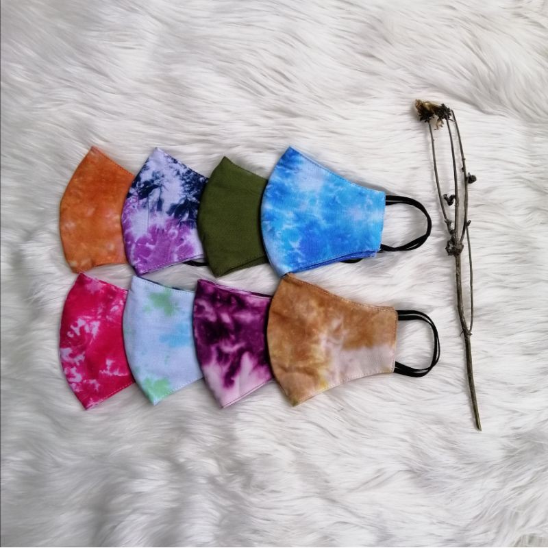 Masker Tie Dye 3ply Earloop (With Filter) RANDOM 3pcs, 6pcs, 12pcs