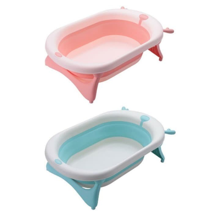 Crown Bak Mandi Lipat with Sensor Panas / SUPER FOLDABLE HEAT SENSOR TUB Cr8836