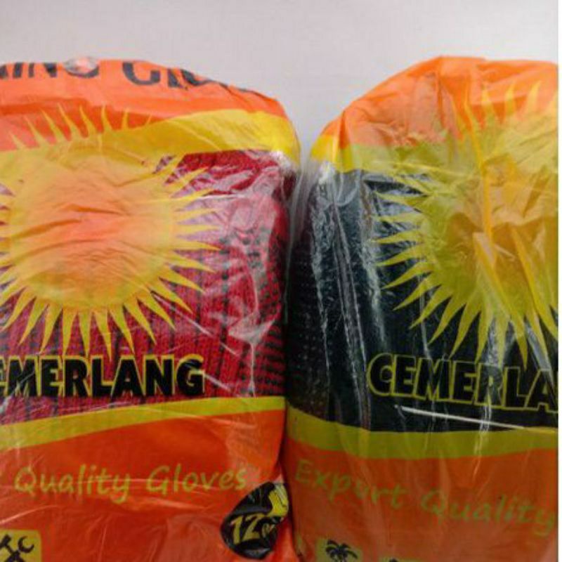 Sarung tangan tutul cemerlang doting Hitam Harga per  1 pasang / sarung tangan kerja pendek