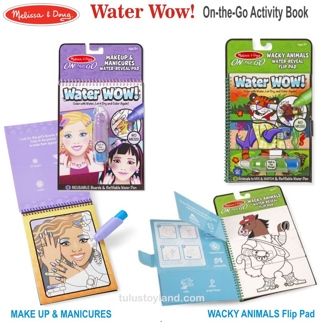 Melissa and Doug Water Wow buku mewarnai