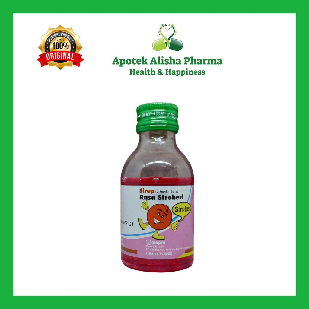 Sirplus Sirup Rasa Stoberi Syrup Pemanis Obat