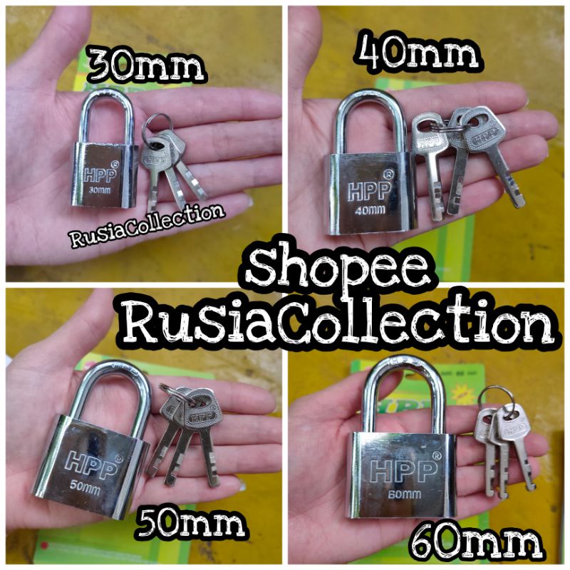 Gembok 50mm panjang HPP / Autolock , gembok pagar, gembok pintu ,gembok cakram ,gembok rumah