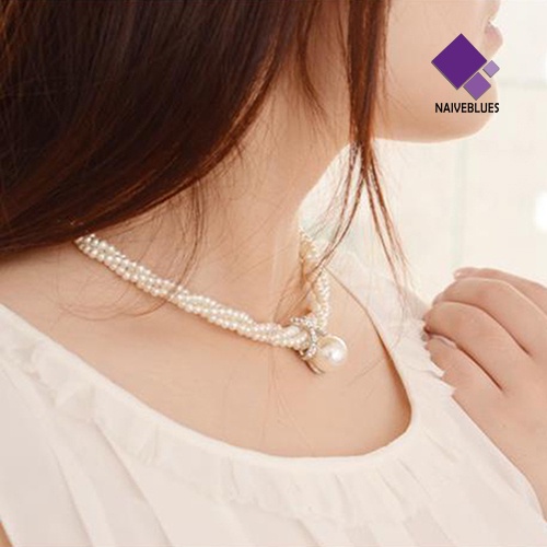 Kalung Rantai Choker Dengan Liontin Mutiara Untuk Wanita