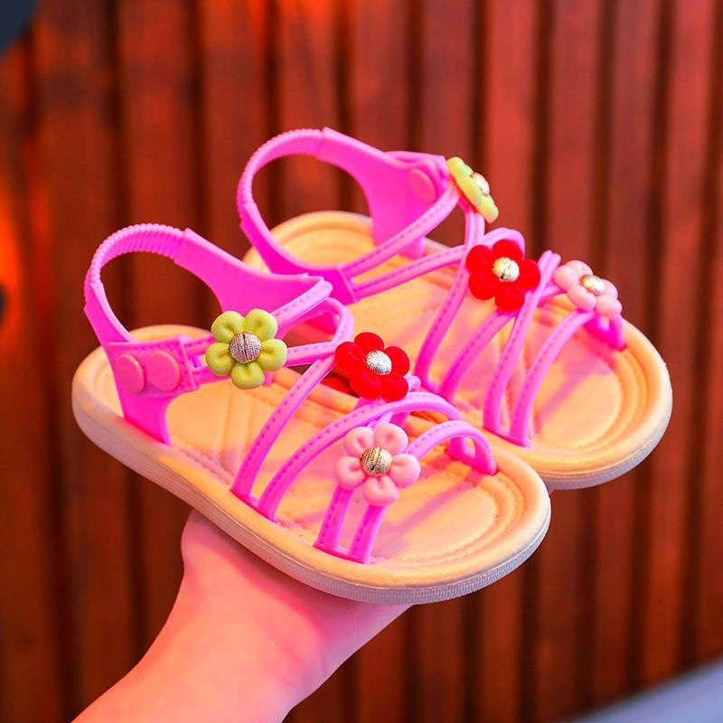 Bundara.id Se-128 Size 24-35 Sendal anak perempuan bunga tali import sandal anak cantik jelly import