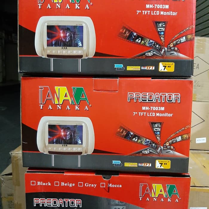 ASIAPP  Headrest monitor mobil merk TANAKA 8" MH8002m / Tv mobil tv kepala KM53