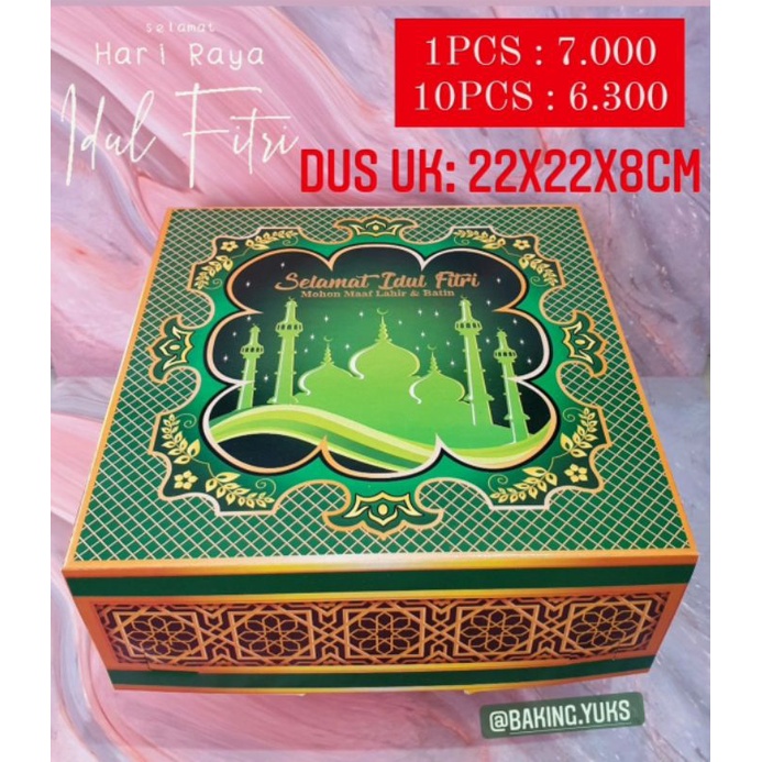 

BOX DUS PACKAGING IDUL FITRI/HAMPERS LEBARAN/22X22X8/BOX 17A