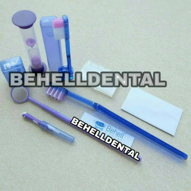 ORI DENTAL KIT ORTHO/ SIKAT GIGI BEHEL PAKET PEMBERSIH GIGI / WAX SELA DENTAL FLOSS KACA MULUT DLL