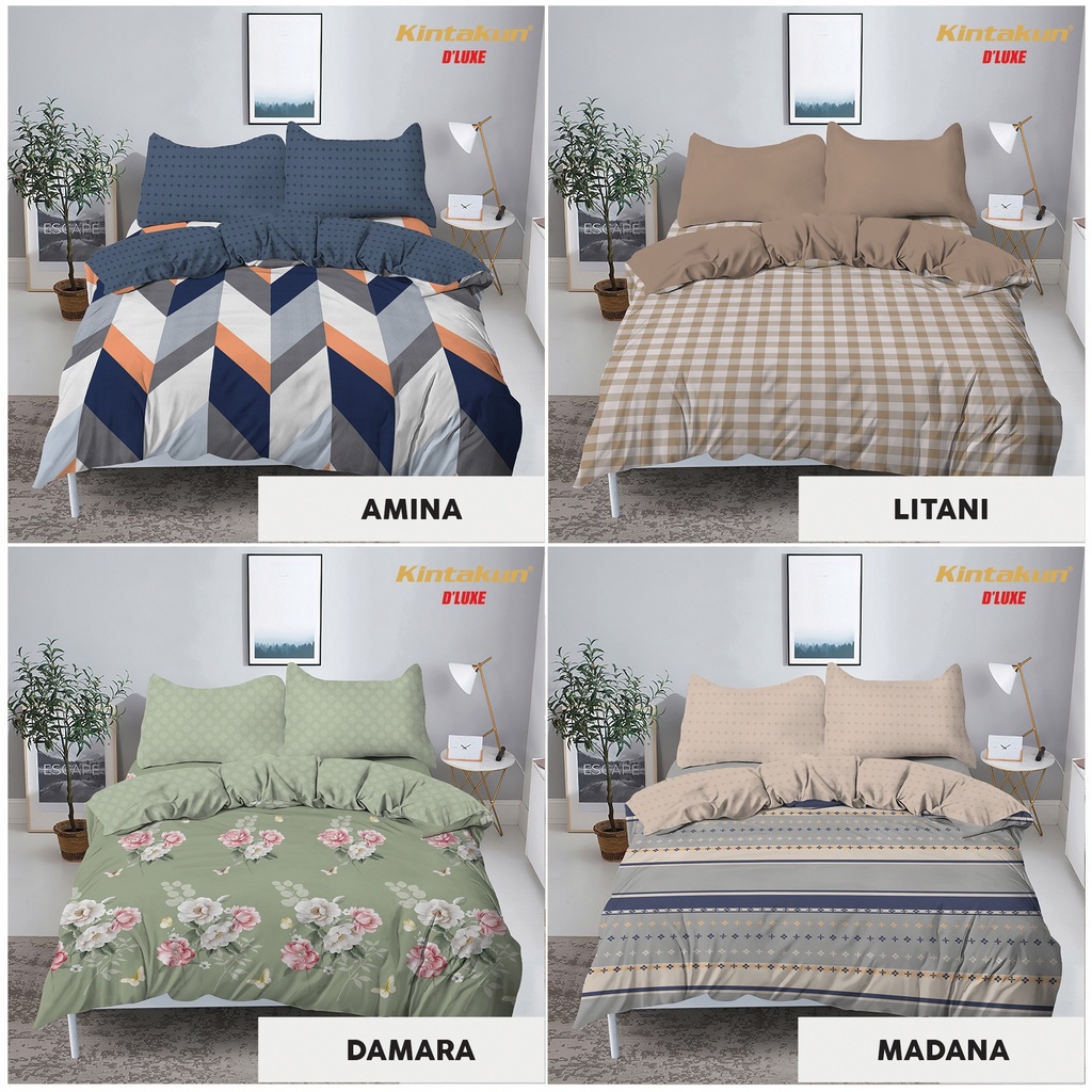 Kintakun D'Luxe Bed Cover Set SPREI FLAT Nirmana Edition Uk. 160x200