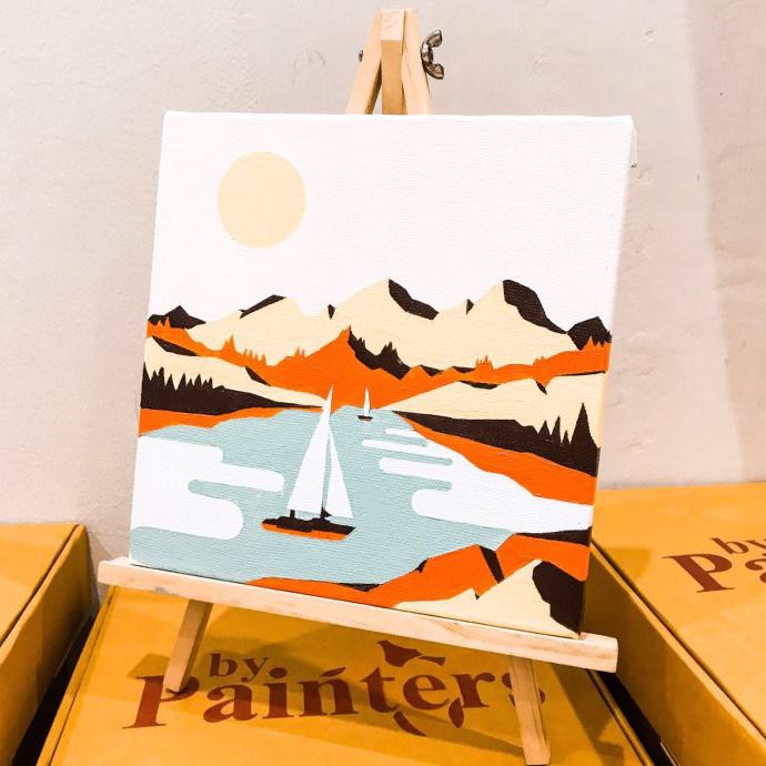 

Paint By Number Peninsula | ByPainters | Painting Set | 20x20cm Kanvas