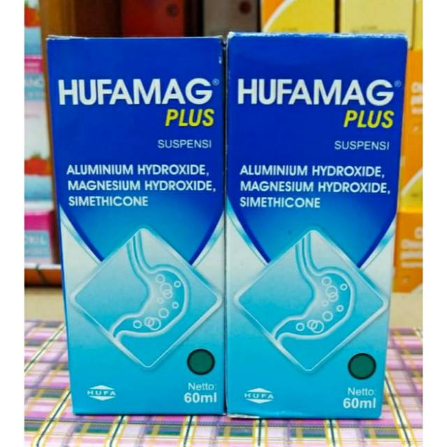 HUFAMAG PLUS (SIRUP 60ML) Obat Tukak Lambung&Gangguan Percernakan-Harsen-Murah&Original