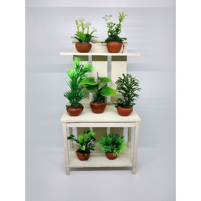 Miniatur Rak Kayu Vintage Perabotan Rumah Barbie