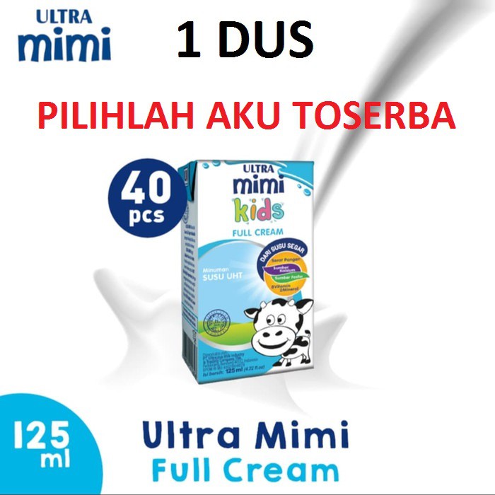 Susu Ultra Mimi Kids FULL CREAM 125 ml -  (1 DUS ISI 40 PCS)