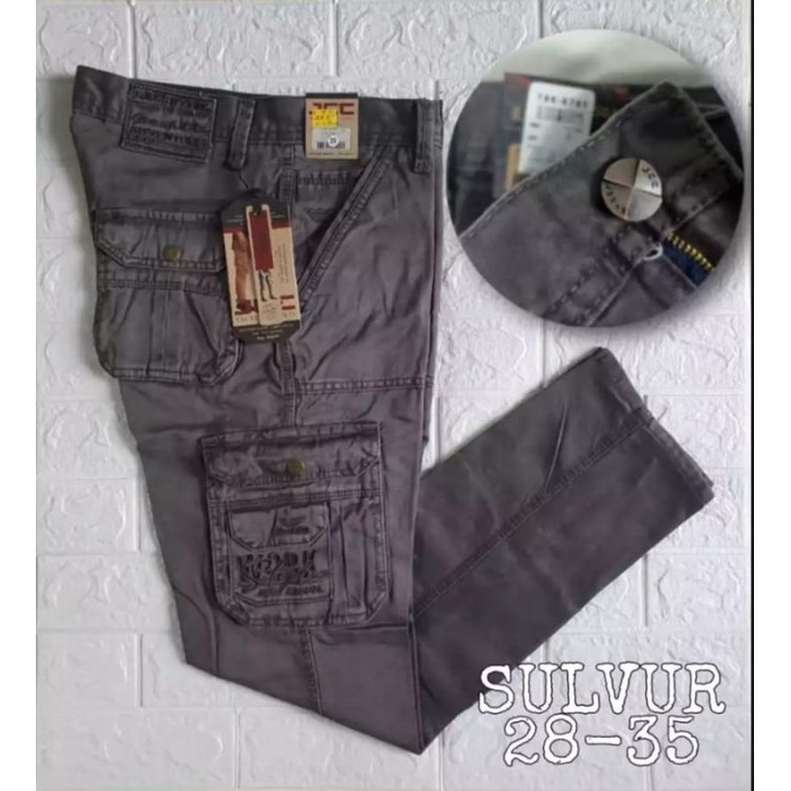 Celana Panjang Tactical Jcc Casual Denim // Celana Cargo Kanvas Sulfur Original // Celana Gunung // Bisa Bayar Di Tempat COD