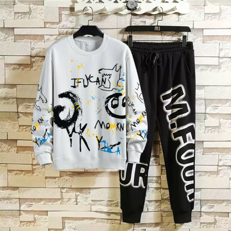 AMOSJKT28.SETELAN IFUCAN/SETELAN BAJU SWETER DAN JOGGER/SETELAN 1SET/SETELAN DEWASA