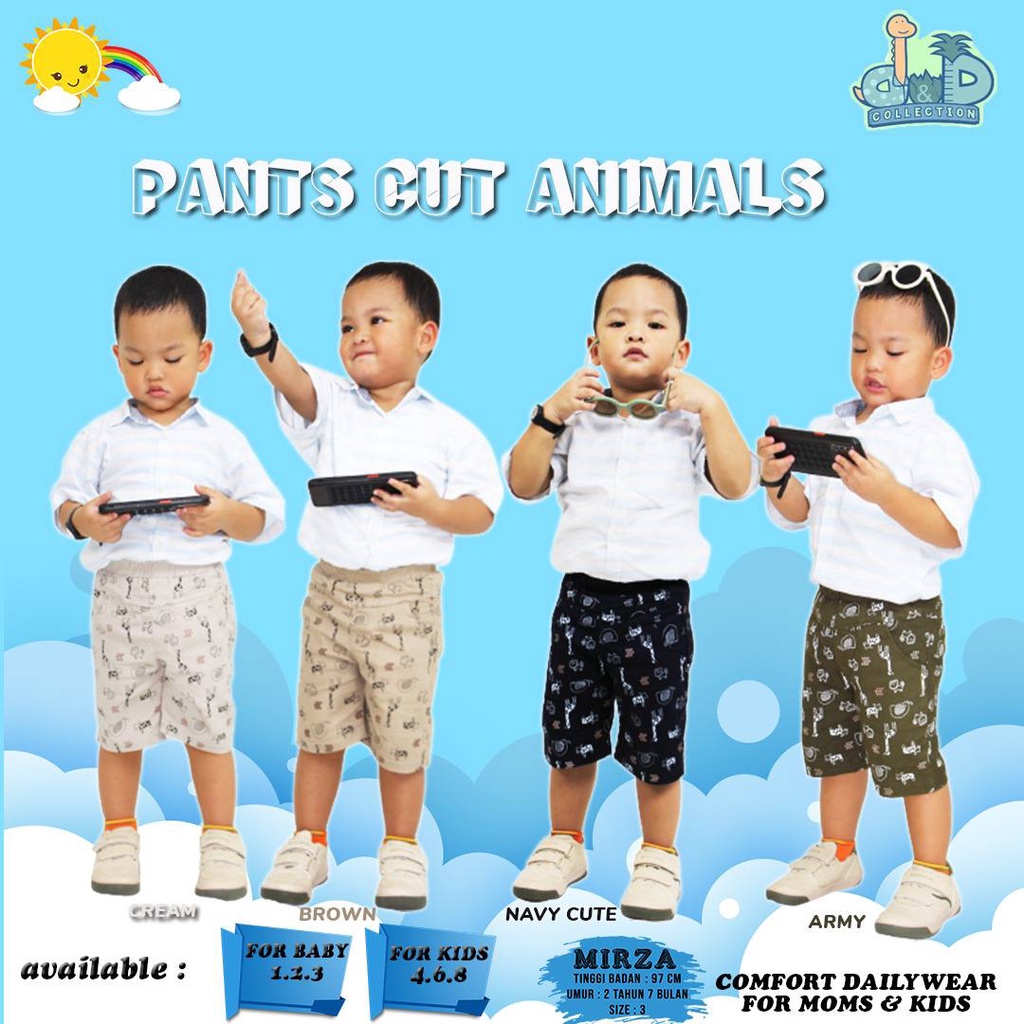 Shortpant / Celpen Chinos Fullprint by D&amp;D