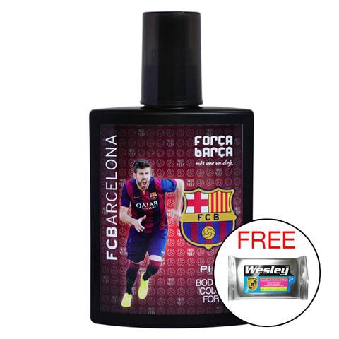 FC BARCELONA BODY MIST COLOGNE PIQUE - 100 ML FREE Tissue Pembersih Wajah Wesley