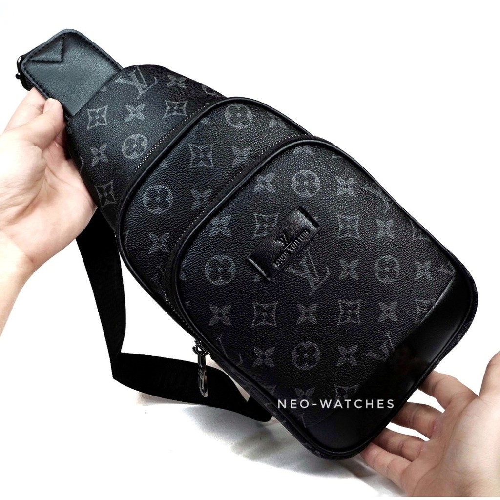 Tas Slempang Selempang Pria Sling Bag Leather Cowok Shoulder bag Pria Kulit Branded Import lv Kado