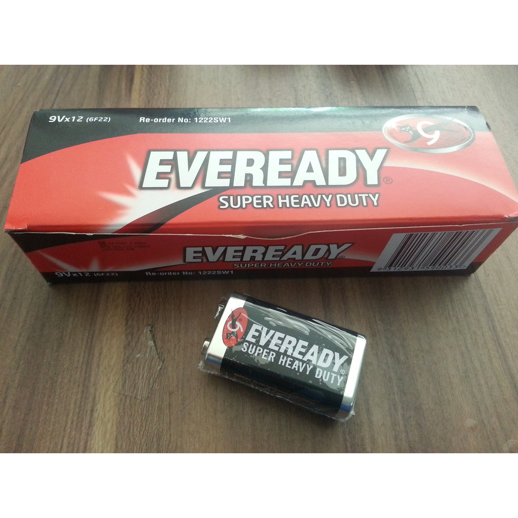 BATU BATERAI KOTAK EVEREADY 9V Super Heavy Duty