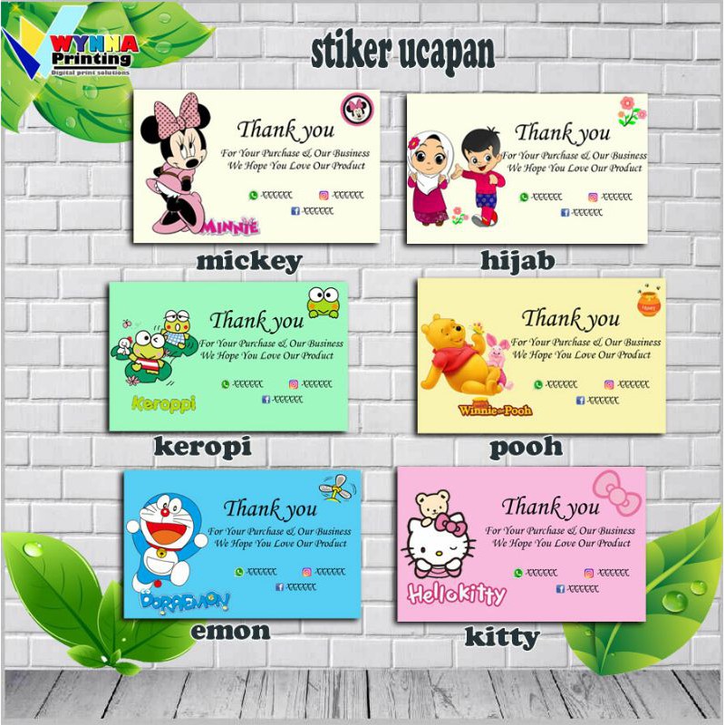 

stiker ucapan thankyoucard isi 100 pcs
