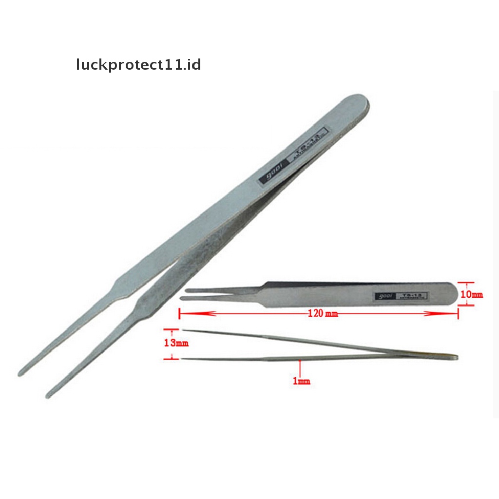 //HG&amp;ID// 1pc Anti Magnetic Stainless Steel Tweezers Forceps Fine Kit Set Jewelers Tools 1pc Pro Anti-Static Stainless Steel Tweezers Set Maintenance Tools New 1pc New Pro Anti-S