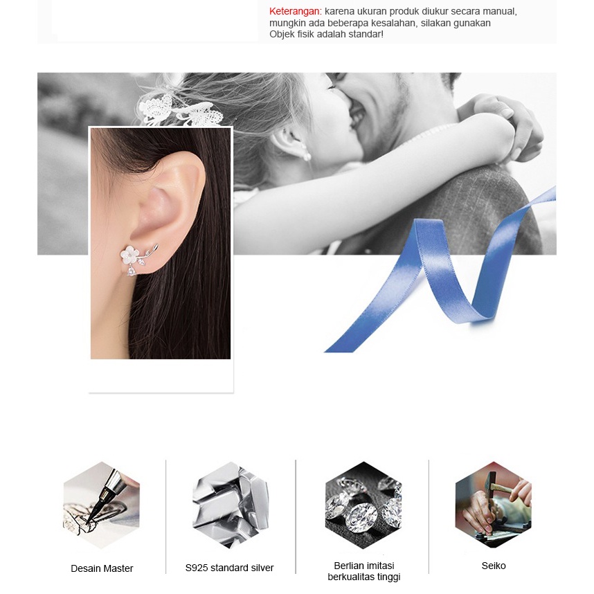 BTS-ERK85PW Tino Anting Stud Earring Pearl Crown Wanita Korea/Anting Mutiara Elegan