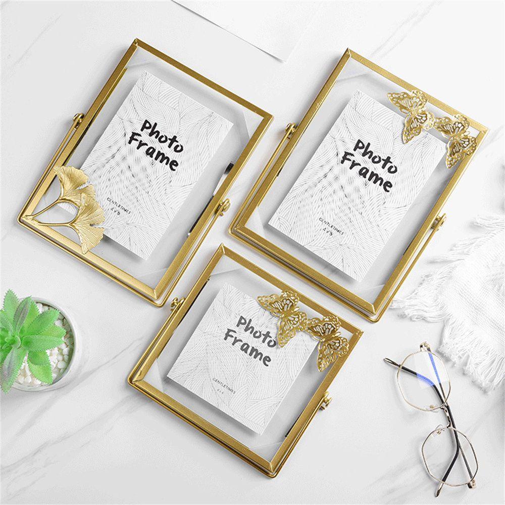 Populer Bingkai Foto Besi Art Metal Golden Ins