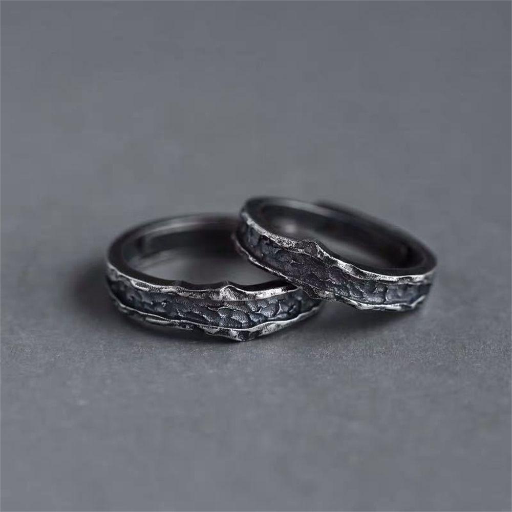 Preva Cincin Pasangan Perempuan Pria Vintage Biker Rock Gothic Hip Hop Janji