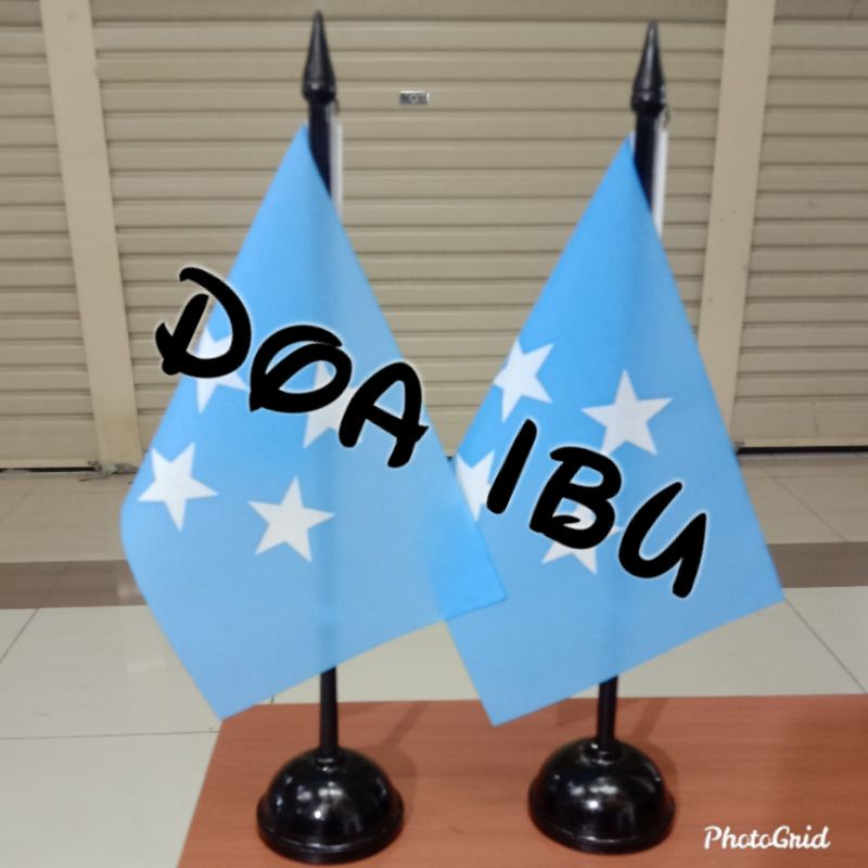 

best seller tiang kayu meja+bendera MIKRONESIA ready stock