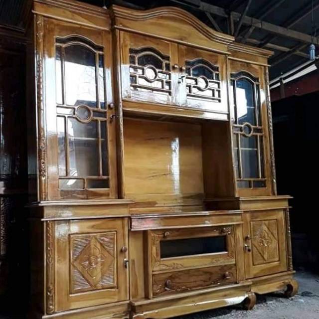 Bupet susun kayu jati/bupet tivi/ partisi