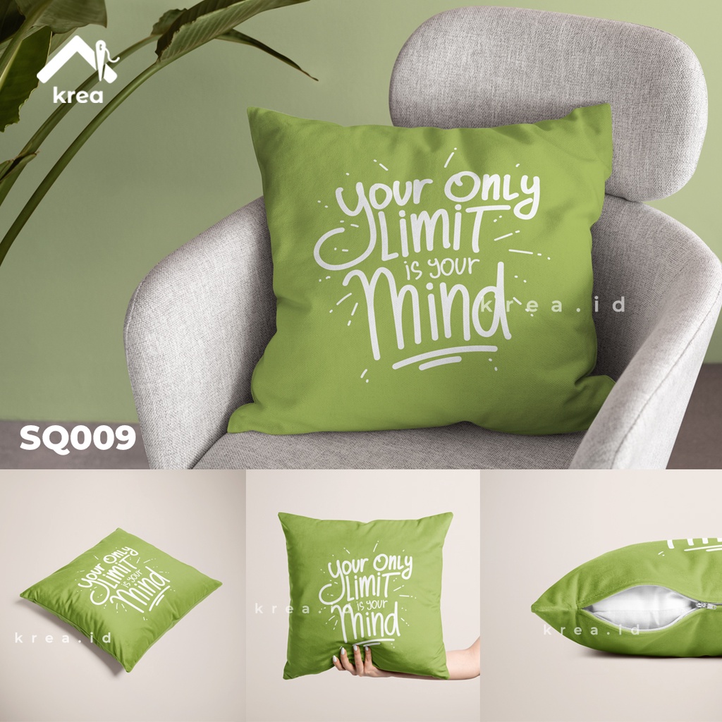 SARUNG BANTAL SOFA KATA KATA YOUR ONLY LIMIT