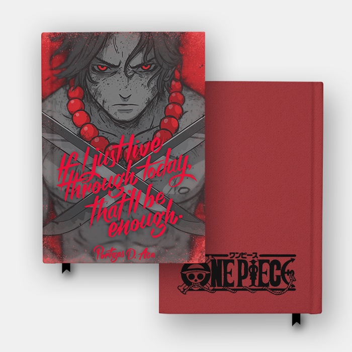 

Notebook Portgas D Ace Live One Piece Anime Cosplay Buku Tulis Hardcover Agenda Jurnal Diary Custom