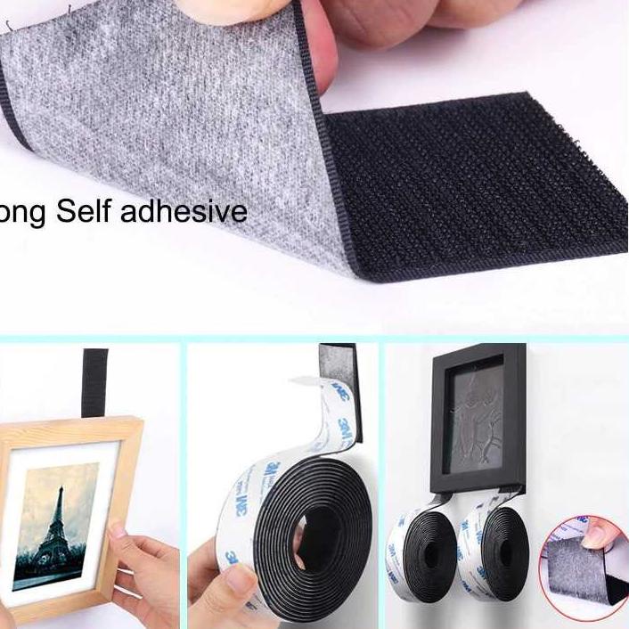 

MALL Lakban Perekat Double Tape Velcro Hook and Loop Magic Nylon Sticker terbaik