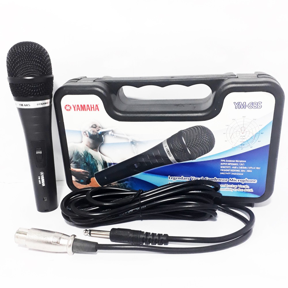 Yamaha YM-68S Microphone Karaoke Vocal Cable Mic Kabel Suara Mantap