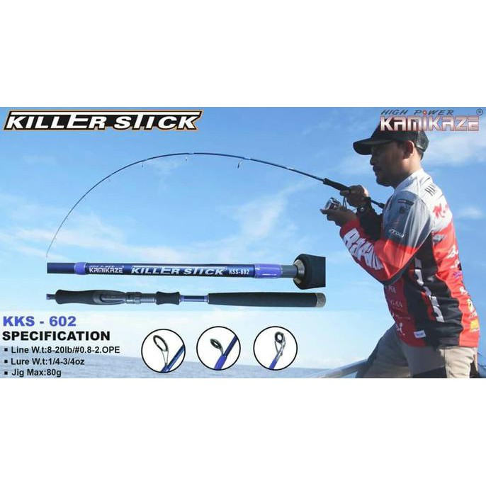 Kamikaze Killer Stick Kss-602 Spinning Jigging Rod Pe 0,8 - 2,0 Joran