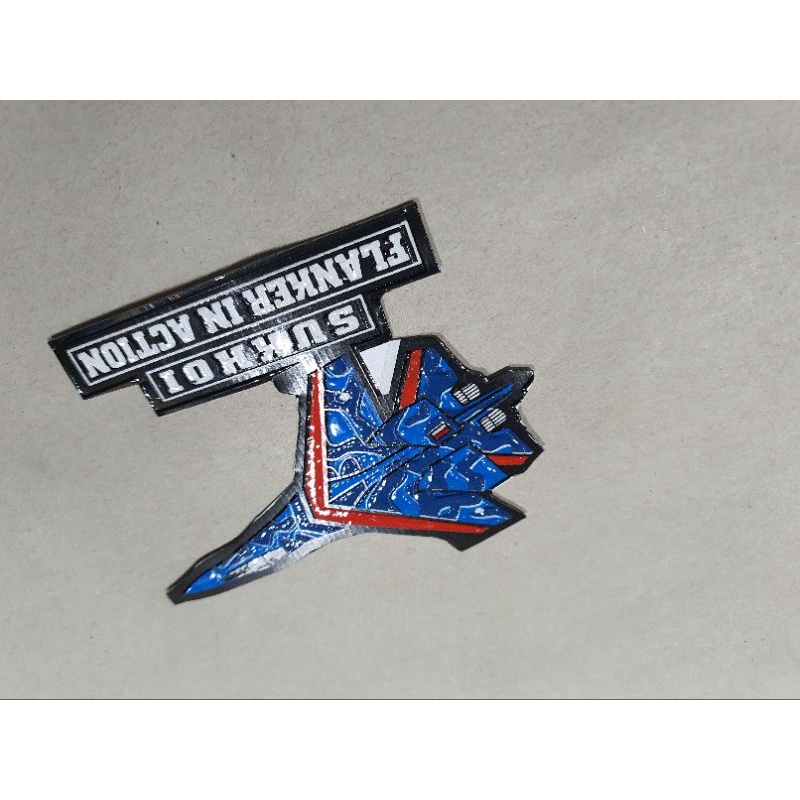 Stiker Embos Sukhoi Biru | Stiker kaca Pesawat | Stiker embos Pesawat