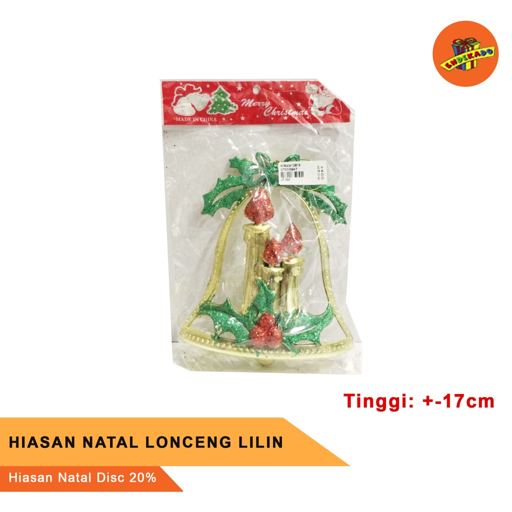 Hiasan Natal Lonceng-Lilin DISKON 20%