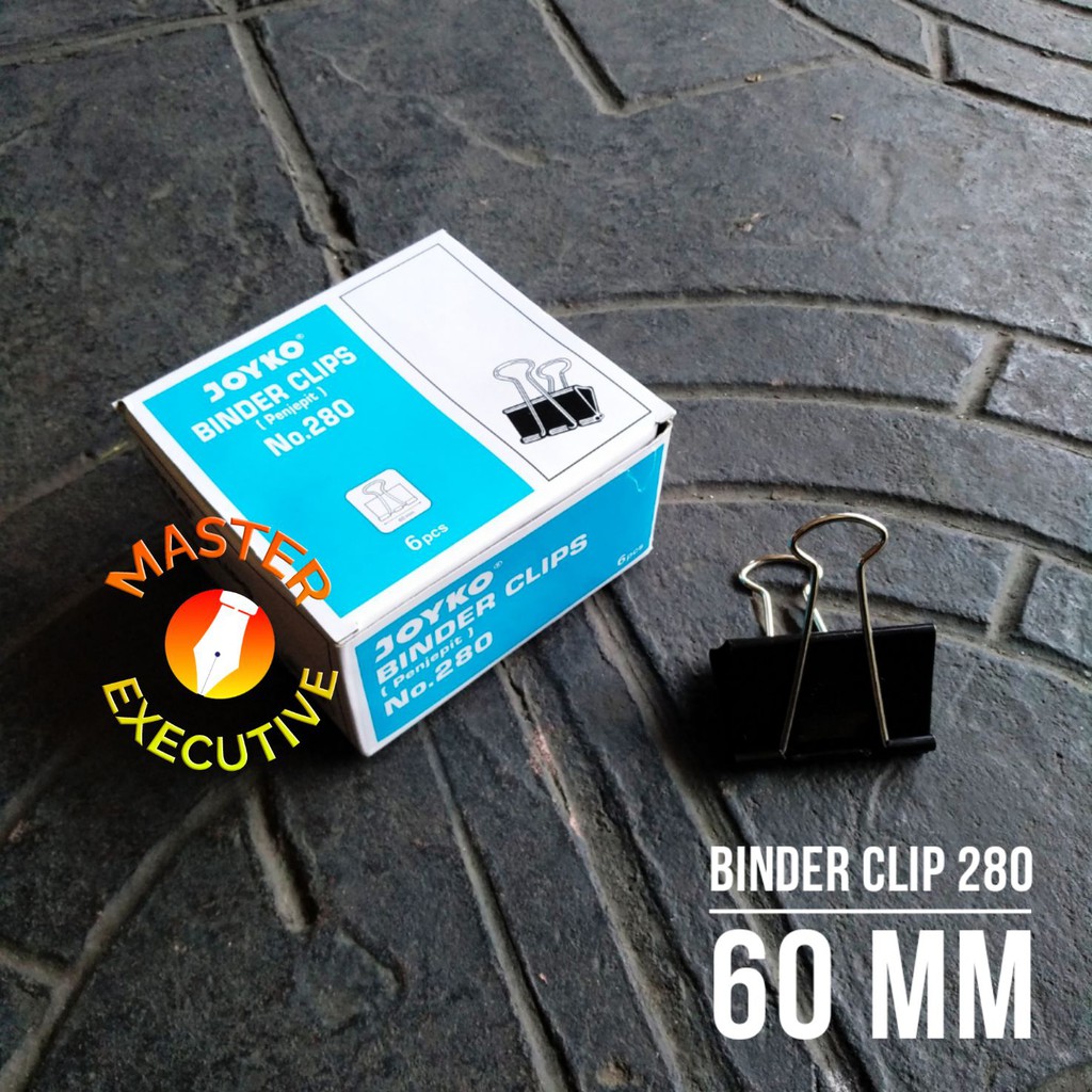 [Pak - 6 Buah] Joyko Binder Clip No. 280 / Penjepit 60 mm (6 pcs)