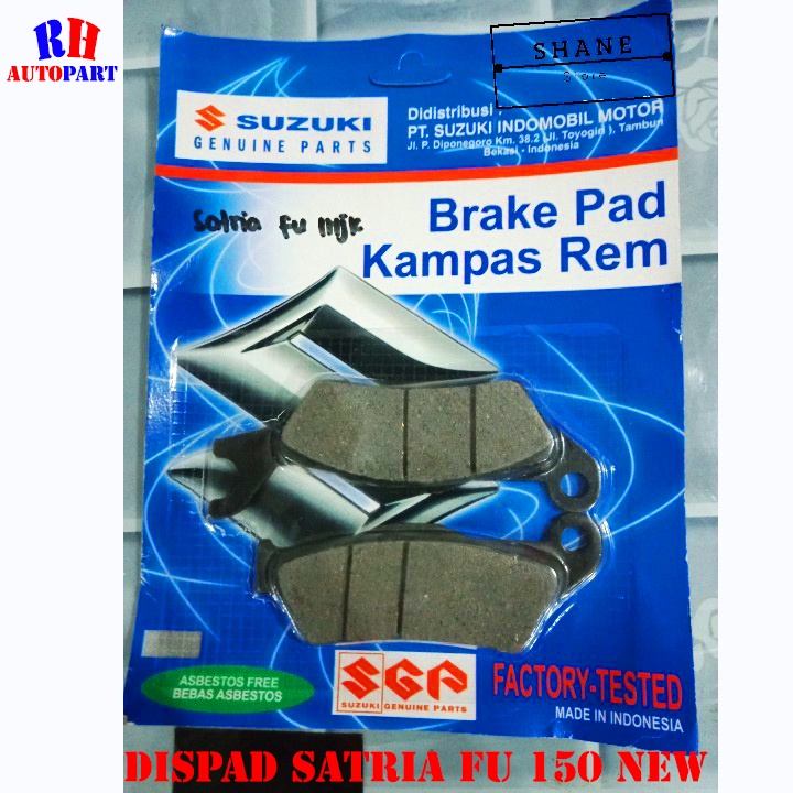 DISPAD SATRIA FU 150 NEW DISKPAD KAMPAS REM DEPAN SATRIA FU 150 NEW INJECTION DISPAD KAMPAS REM REPAN SATRIA FU 150 NEW DISPAD SUZUKI