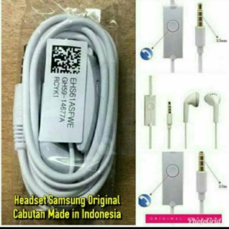 [SO] Hf Handsfree Headset SAMSUNG Made In Indonesia Capsul Original 100%