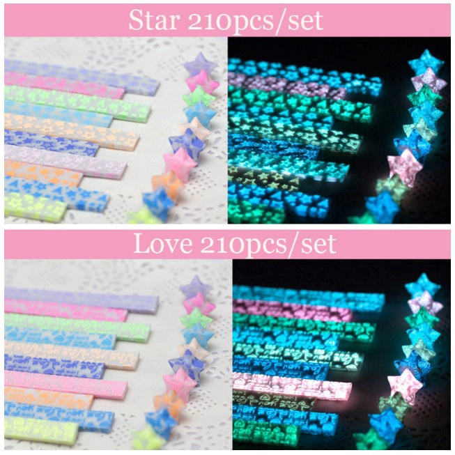 210 Strips Colorful Star Strip Origami Set Hand Fold Origami DIY Gift Paper Household Decoration