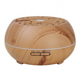 Kongyide Air Humidifier Aromatherapy Diffuser Wood Design 550ml with Bluetooth Speaker + Remote